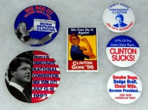 clinton political badge